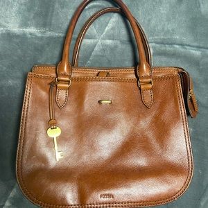 Fossil Brown Leather Handbag